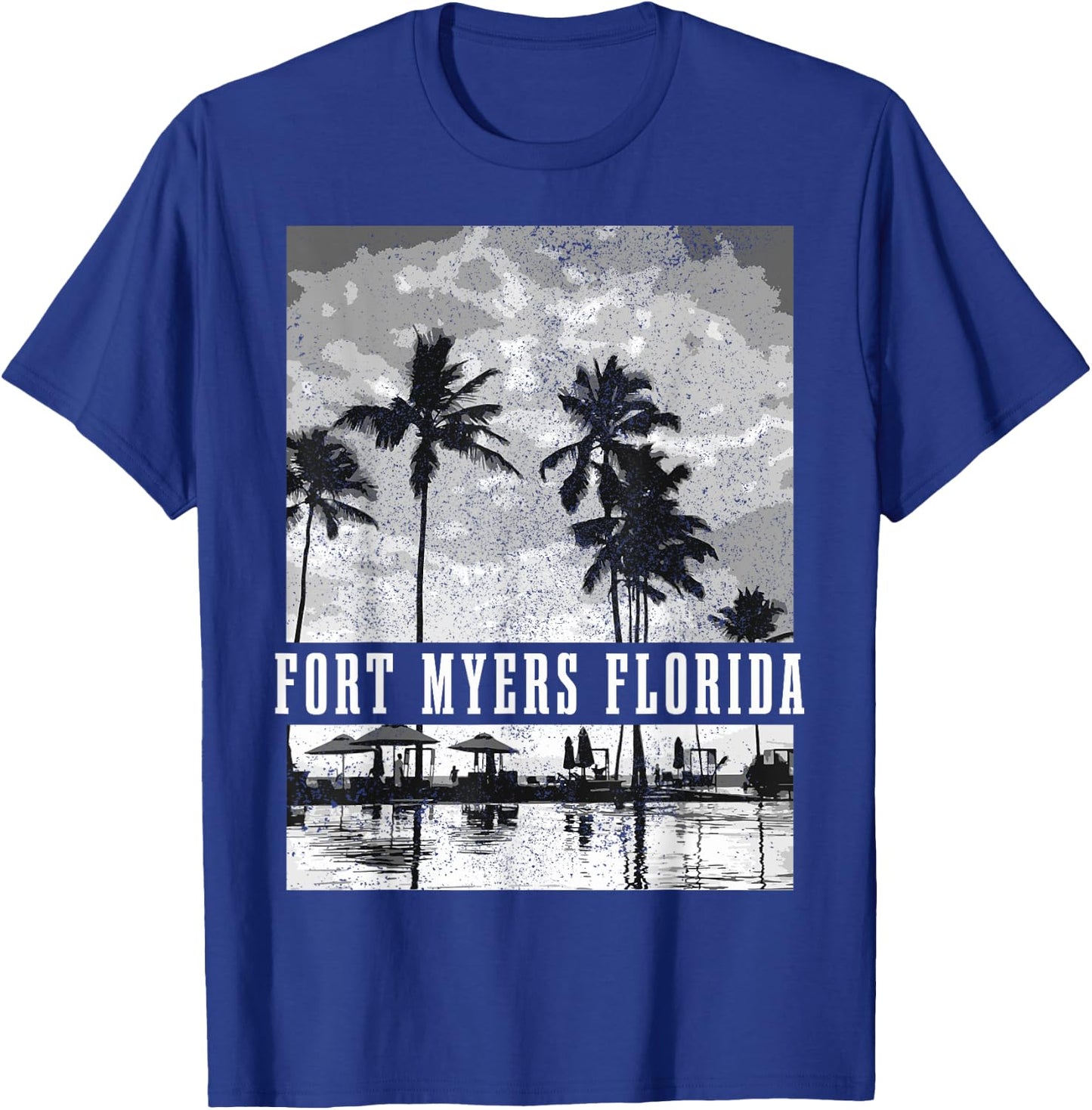 Fort Myers Beach Florida Vintage USA America Souvenir T-Shirt - T-Shirt | Royal