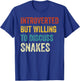 Introverted But Willing To Discuss Snakes Lover Retro T-Shirt - T-Shirt | Royal