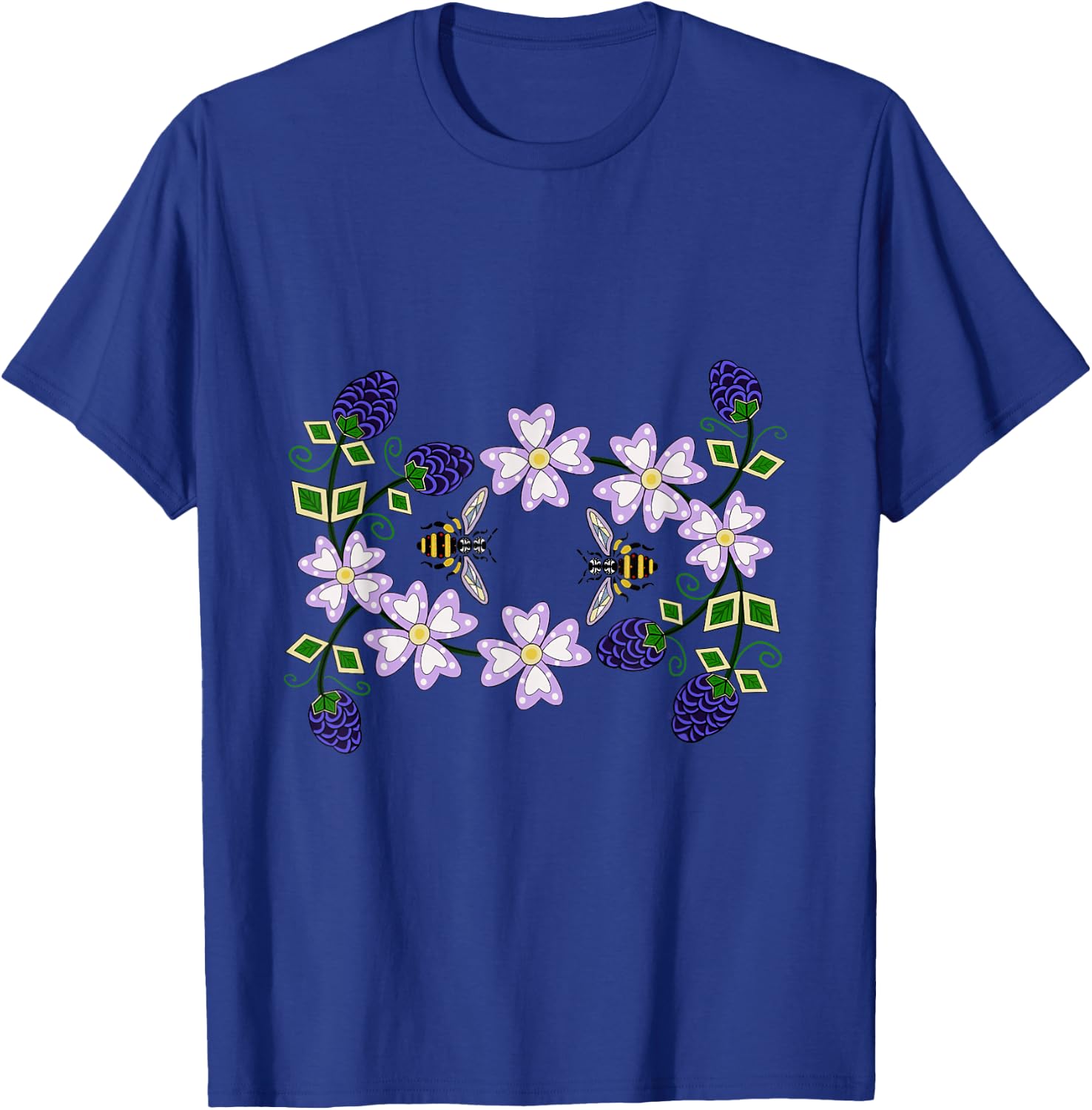 Bees & Berries Walking in Balance T-Shirt - T-Shirt | Royal