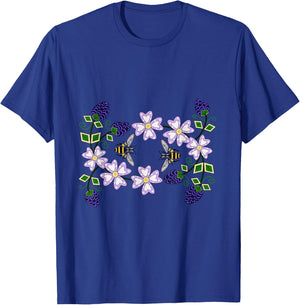 Bees & Berries Walking in Balance T-Shirt - T-Shirt | Royal