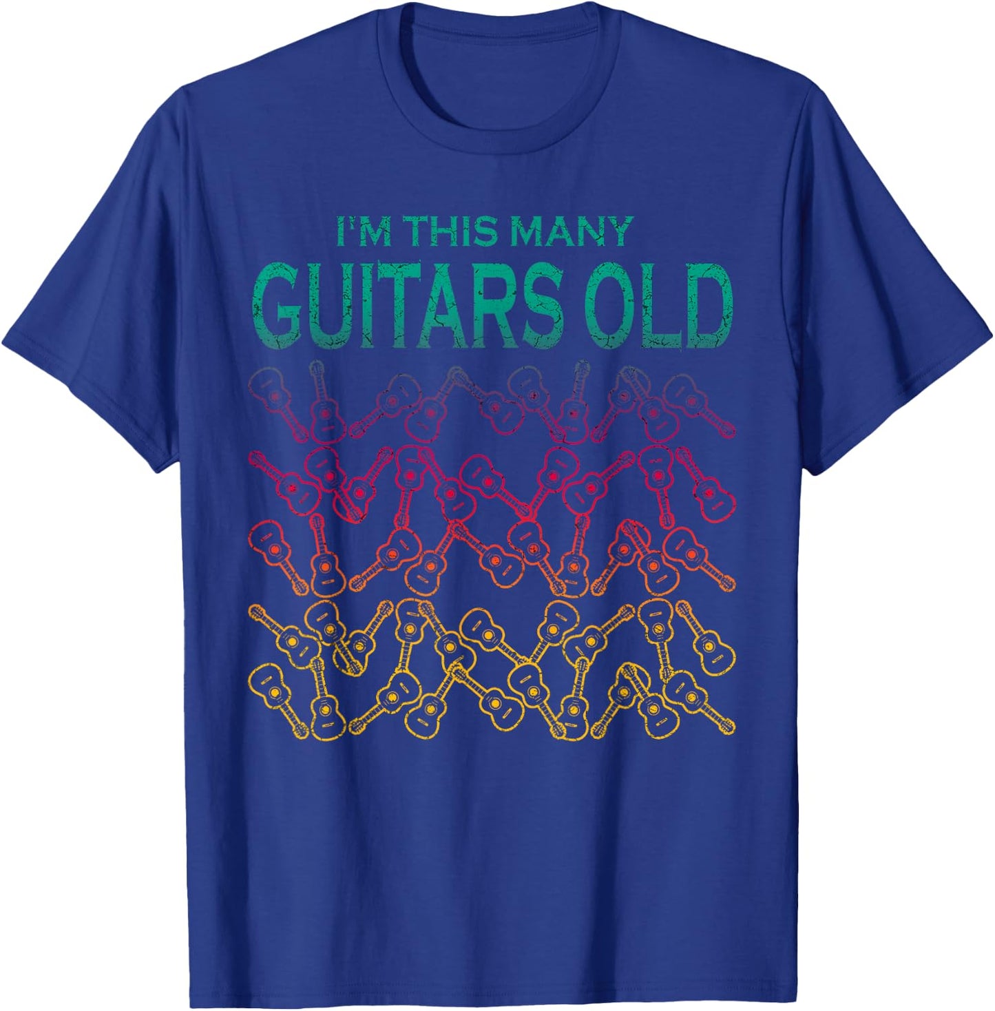 Funny 50 Year Guitar Player Musician 50th Birthday T-Shirt - T-Shirt | Royal