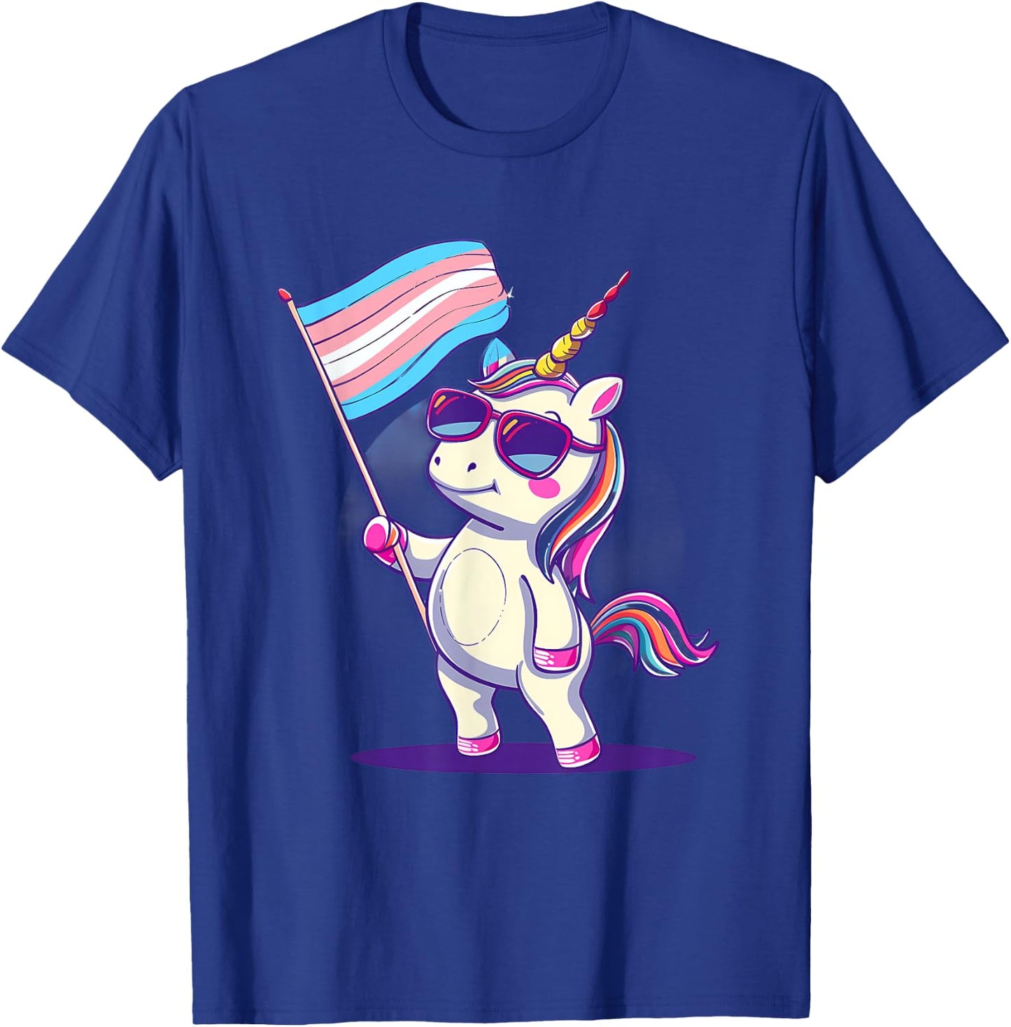 Transgender Unicorn Transsexuality LGBT Transsexual Flag T-Shirt - T-Shirt | Royal