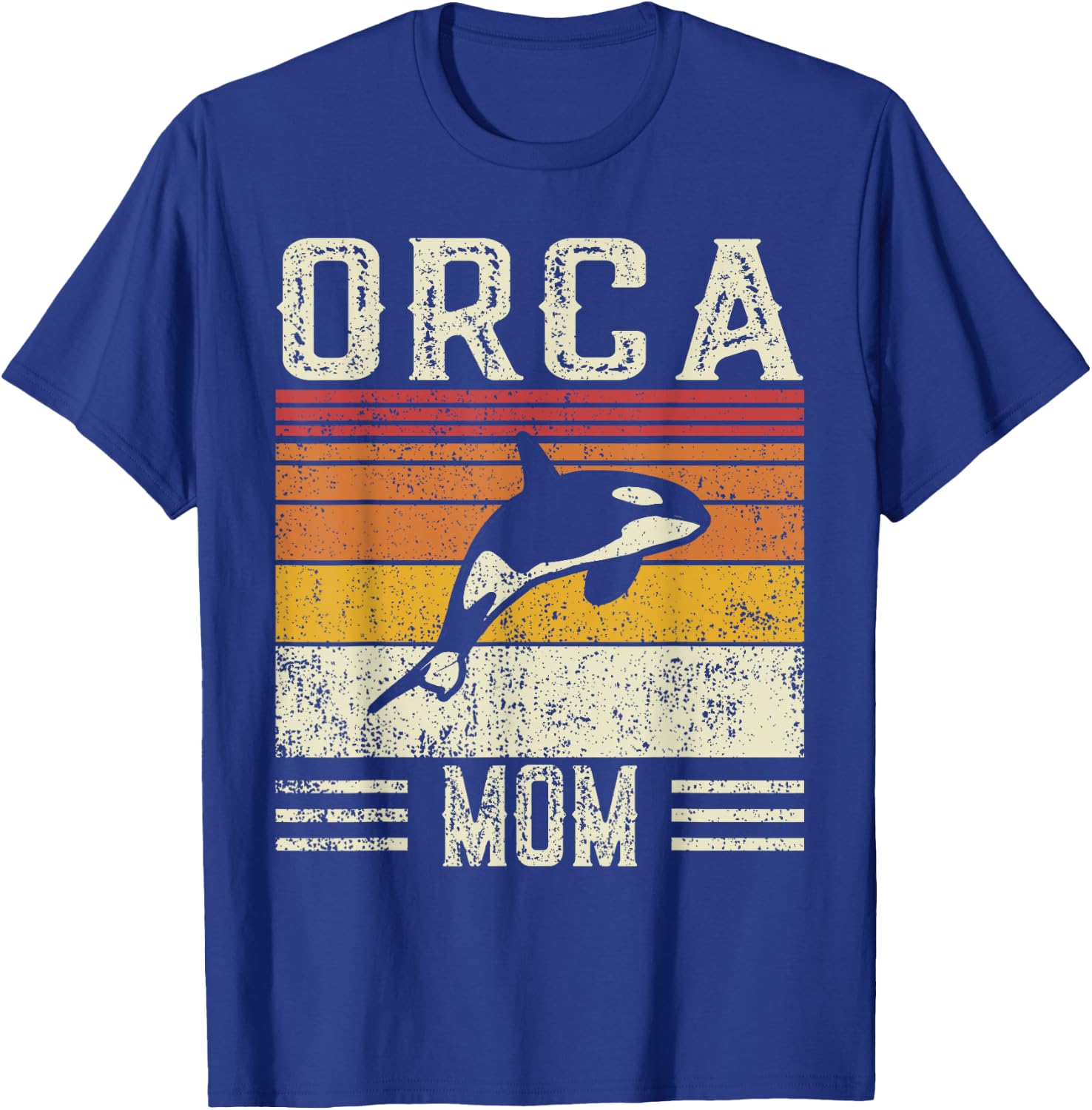 Best Orca Mom Women - Vintage Orca T-Shirt - T-Shirt | Royal
