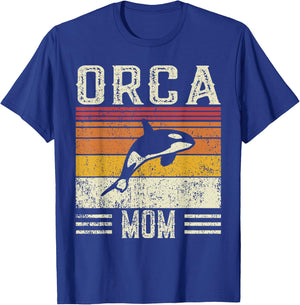 Best Orca Mom Women - Vintage Orca T-Shirt - T-Shirt | Royal