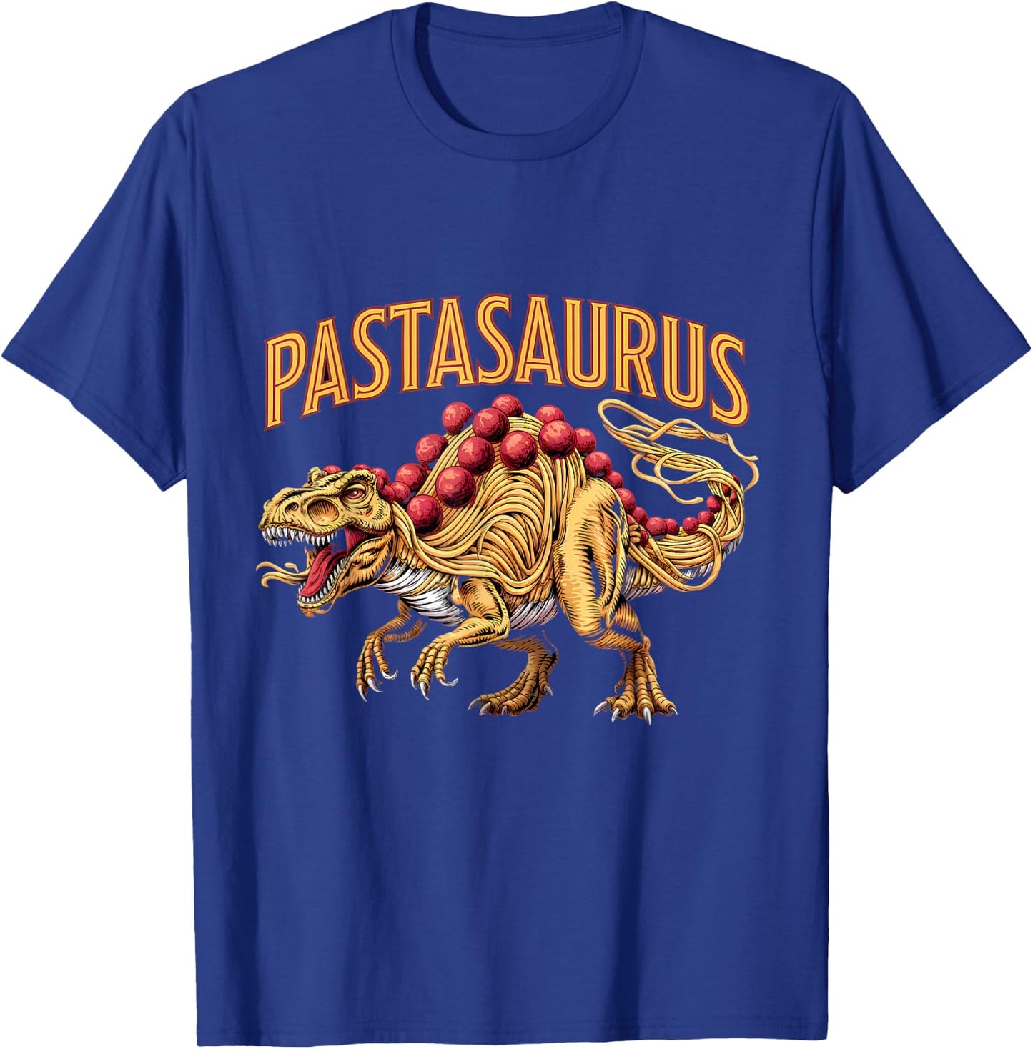 Spaghetti Pasta Dinosaur T-Rex Italian Food Pasta Noodles T-Shirt - T-Shirt | Royal