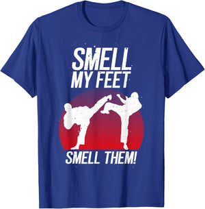 Cool Karate Gift Boys Girls Funny Smell My Feet Karate T-Shirt - T-Shirt | Royal