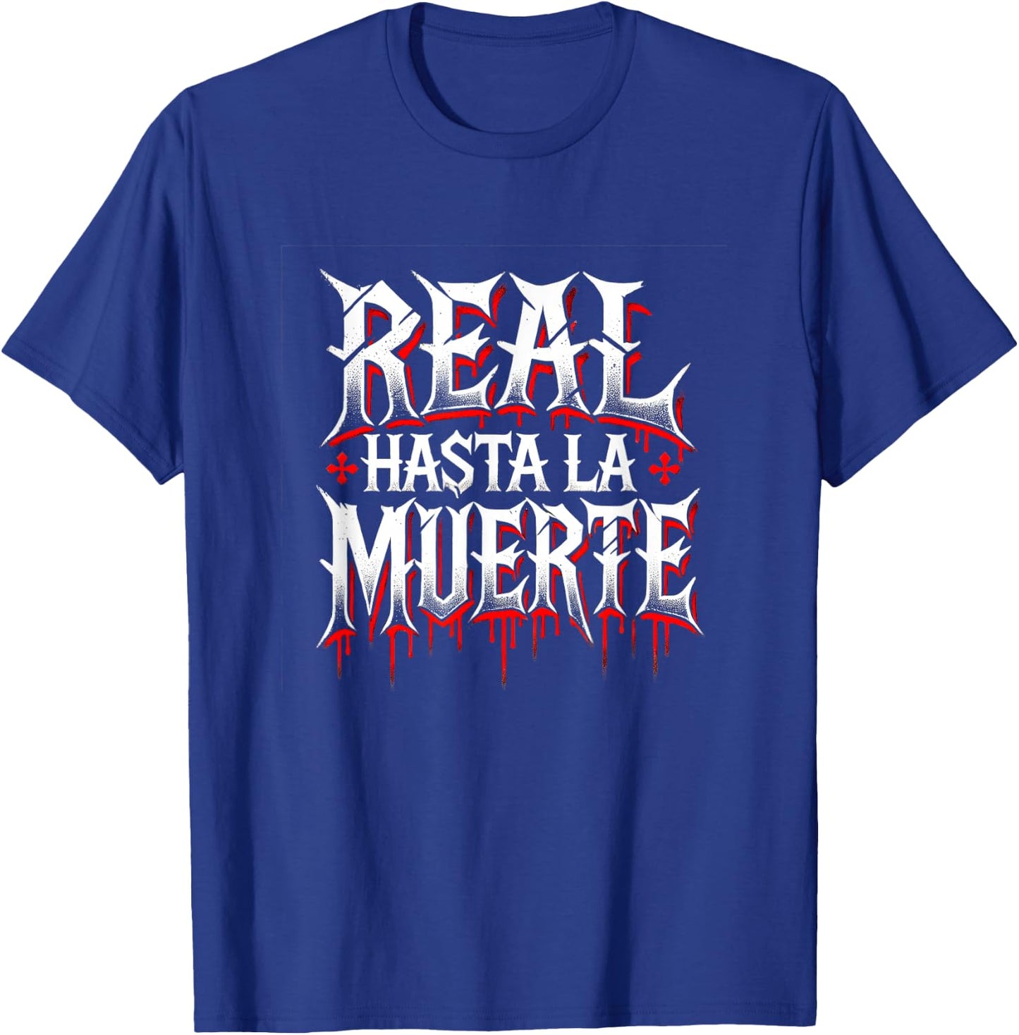 Llego El Boricua Real Hasta La Muerte - -Adults, Black, Small T-Shirt - T-Shirt | Royal