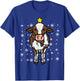 Cow Christmas Lights Funny Xmas Farm Farmer Men Women Kids T-Shirt - T-Shirt | Royal