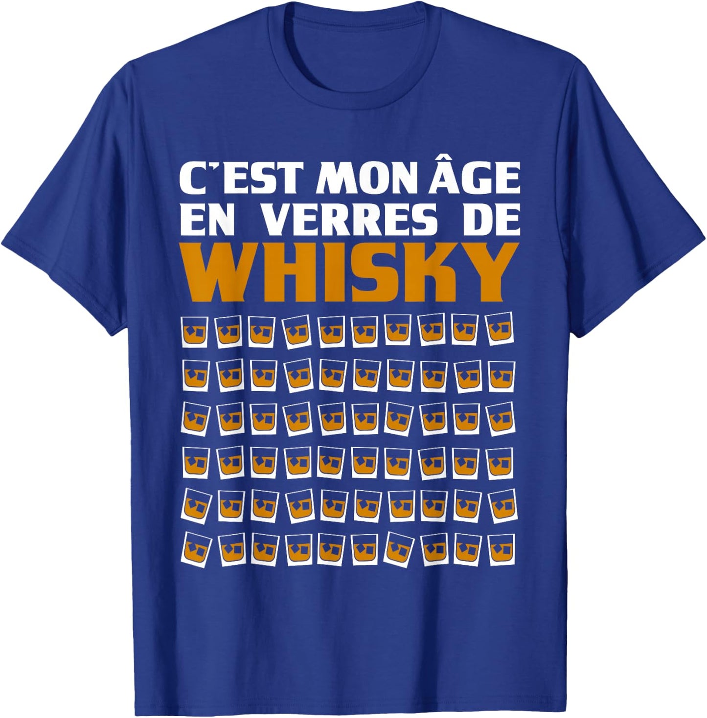 Vintage It's My Age in Glasses Whisky 60 Years Birthday T-Shirt - T-Shirt | Royal