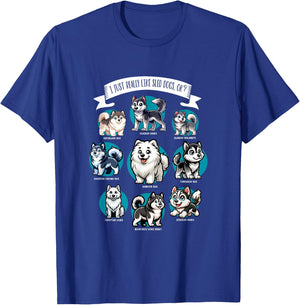 Various Sled Dog Breeds Women Girls Kids T-Shirt - T-Shirt | Royal