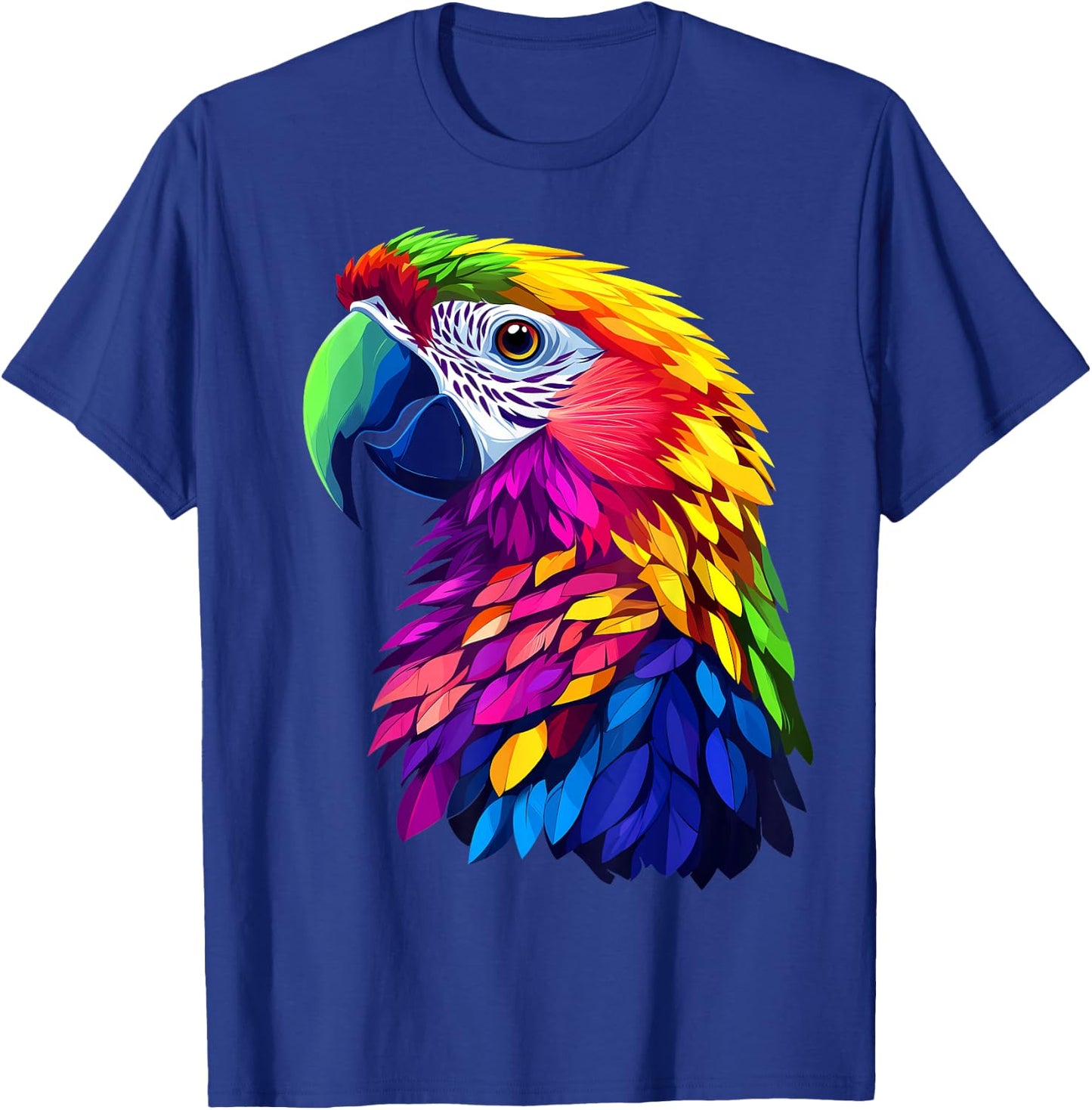 Colorful Macaw Vibrant Rainforest Birds Jungle Animals Black T-Shirt - T-Shirt | Royal