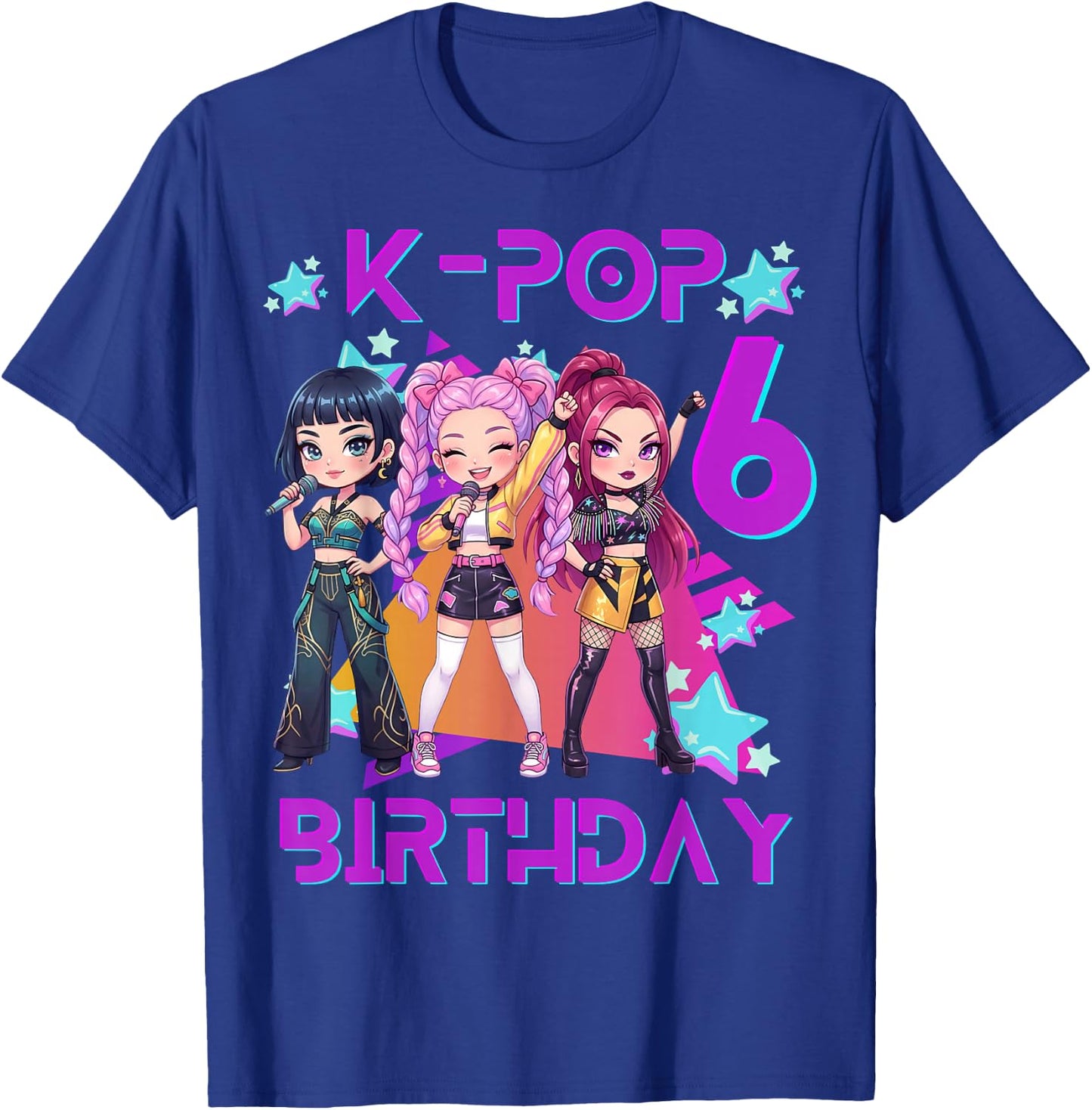 Lustiges Chibi Kpop Girl It's My 6th Birthday T-Shirt - T-Shirt | Royal