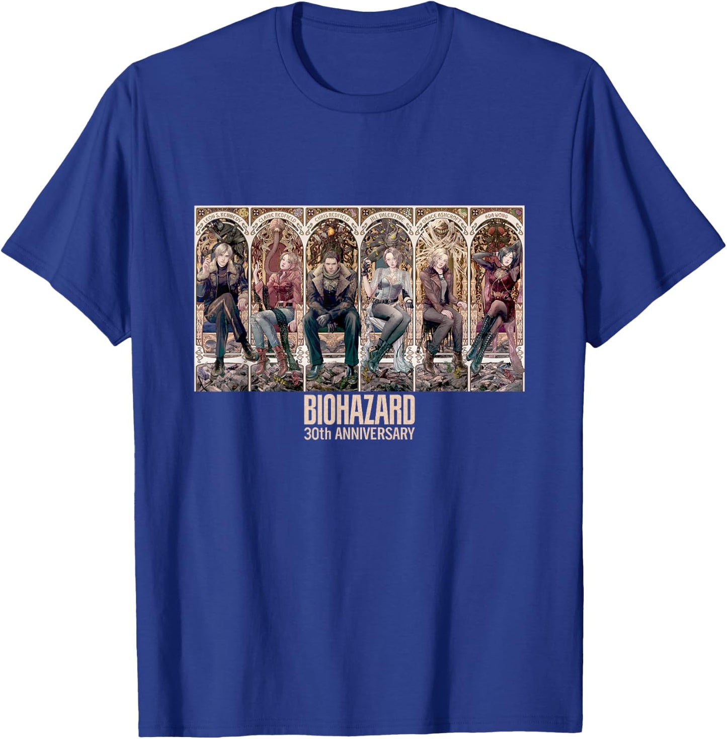 Resident Evil 30th Anniversary Key Art FP T-Shirt - T-Shirt | Royal