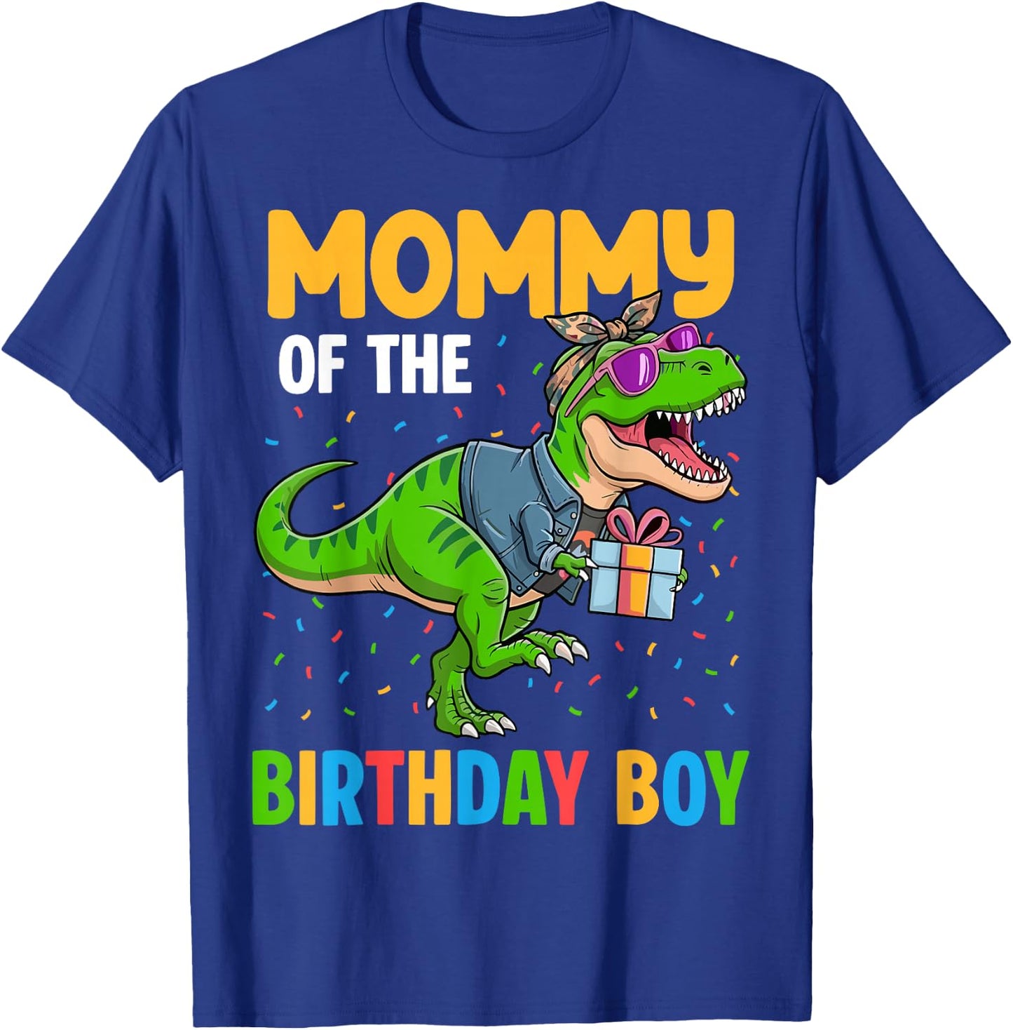 Mommy of The Birthday Party Outfit Dinosaur Squad Mom T-Shirt - T-Shirt | Royal