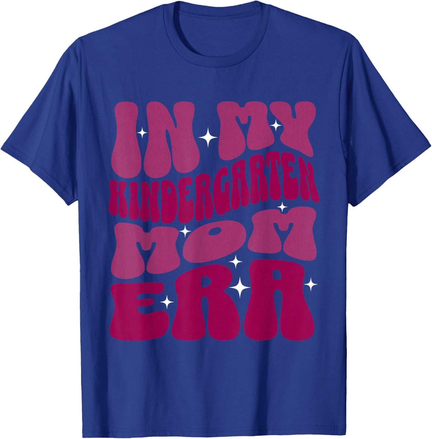 Groovy In My Kindergarten Mom Era Retro T-Shirt - T-Shirt | Royal