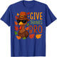 Give Thanks Bro Cute Turkey Thankful Thanksgiving Boys T-Shirt - T-Shirt | Royal