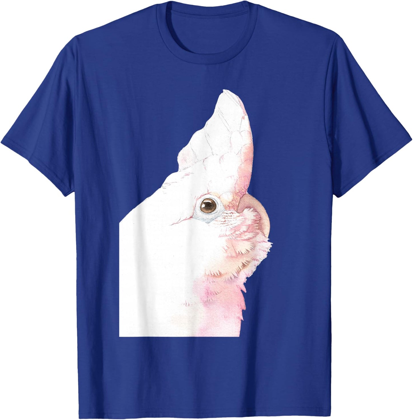 Goffin's Cockatoo Parrot Watercolor Painting Portrait T-Shirt - T-Shirt | Royal