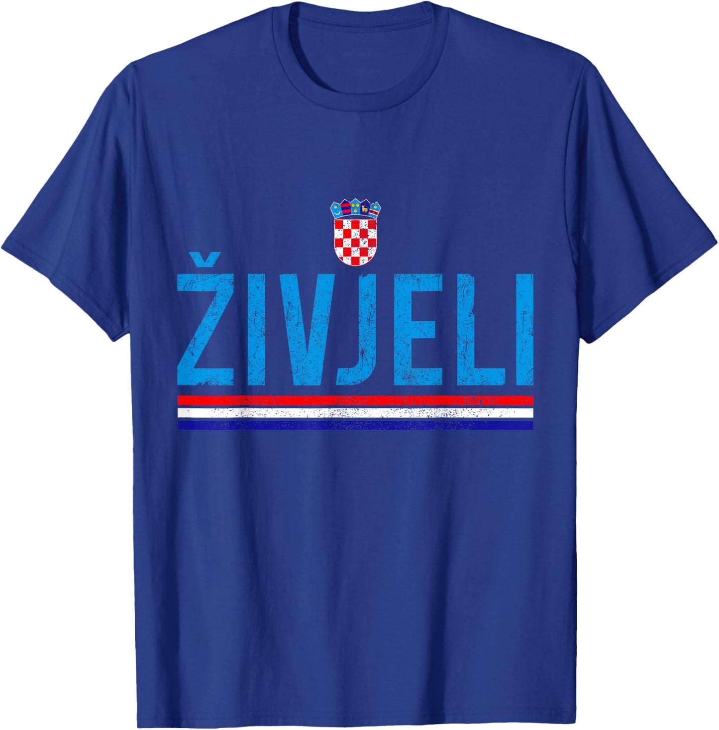 Zivjeli Croatian Flag Pride Vintage Croatia T-Shirt - T-Shirt | Royal