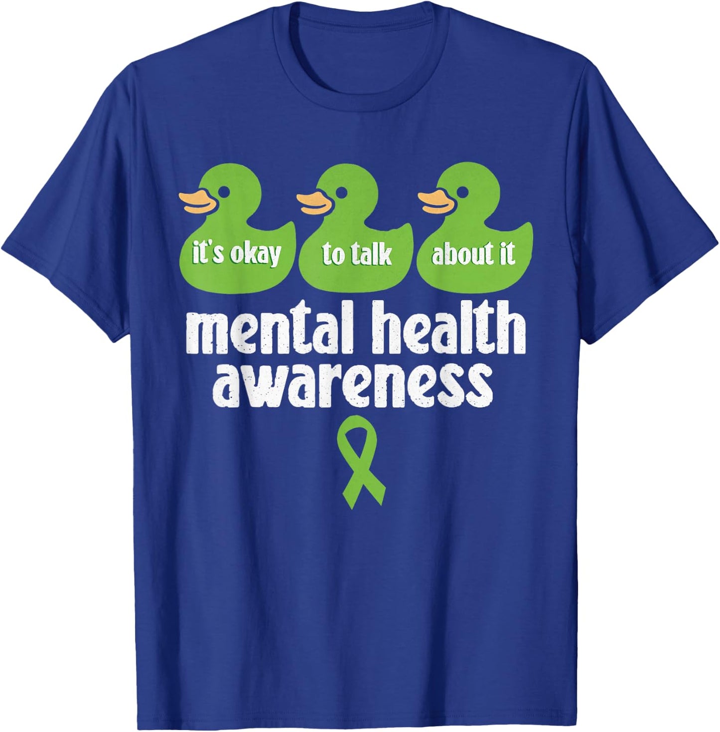 Mental Health Awareness Rubber Duck Kids Rubber Ducky T-Shirt - T-Shirt | Royal