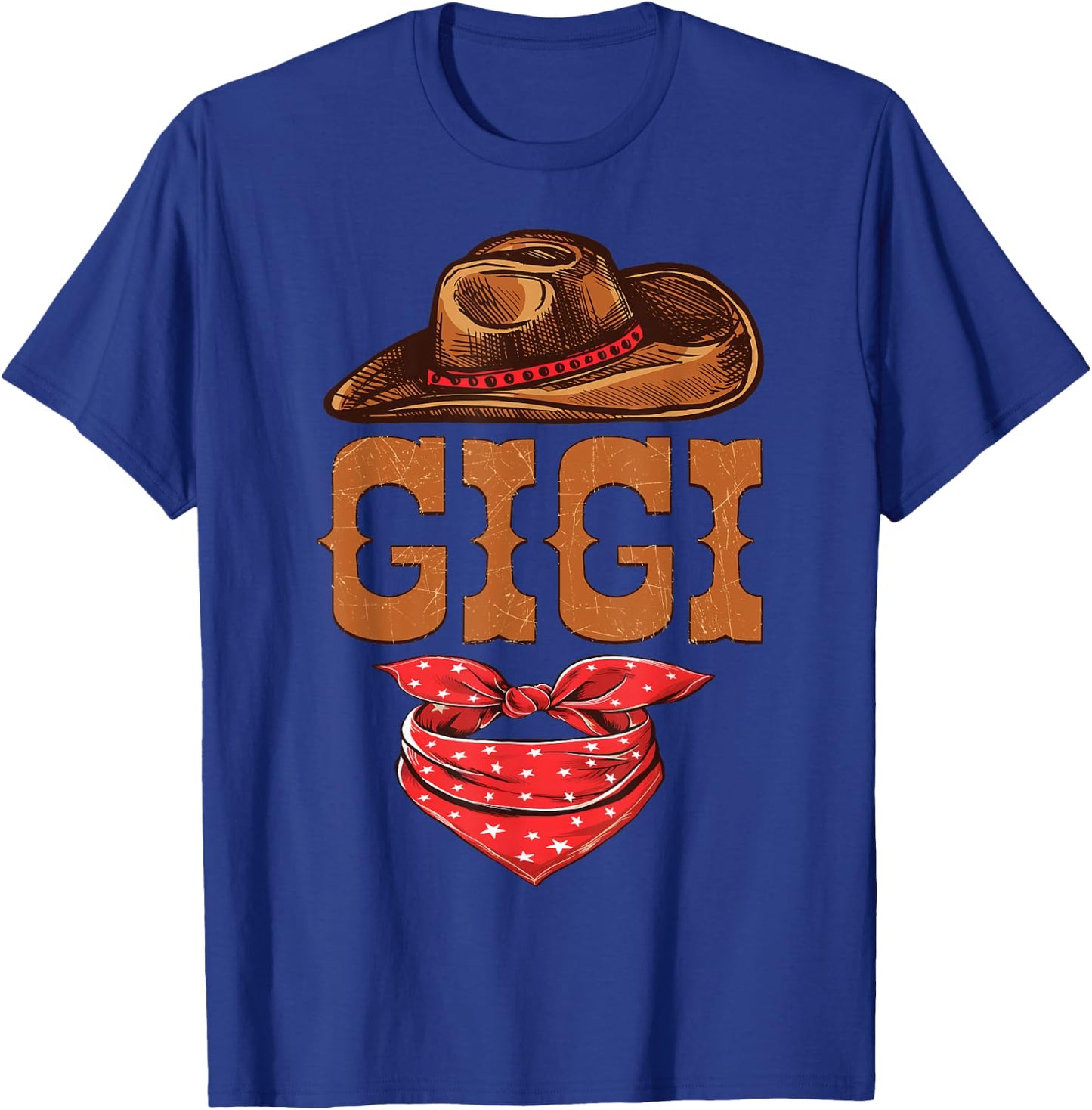 Gigi Grandma Western Birthday Cowboy Cowgirl Family Matching T-Shirt - T-Shirt | Royal