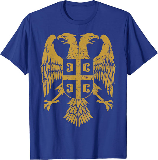 Serbian Double Headed Eagle a Serbia Coat of Arms Fan T-Shirt - T-Shirt | Royal