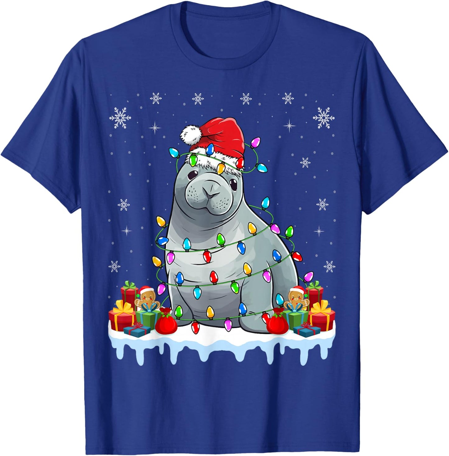 Seals Wearing Santa Hat Xmas - Seals Lover Christmas T-Shirt - T-Shirt | Royal