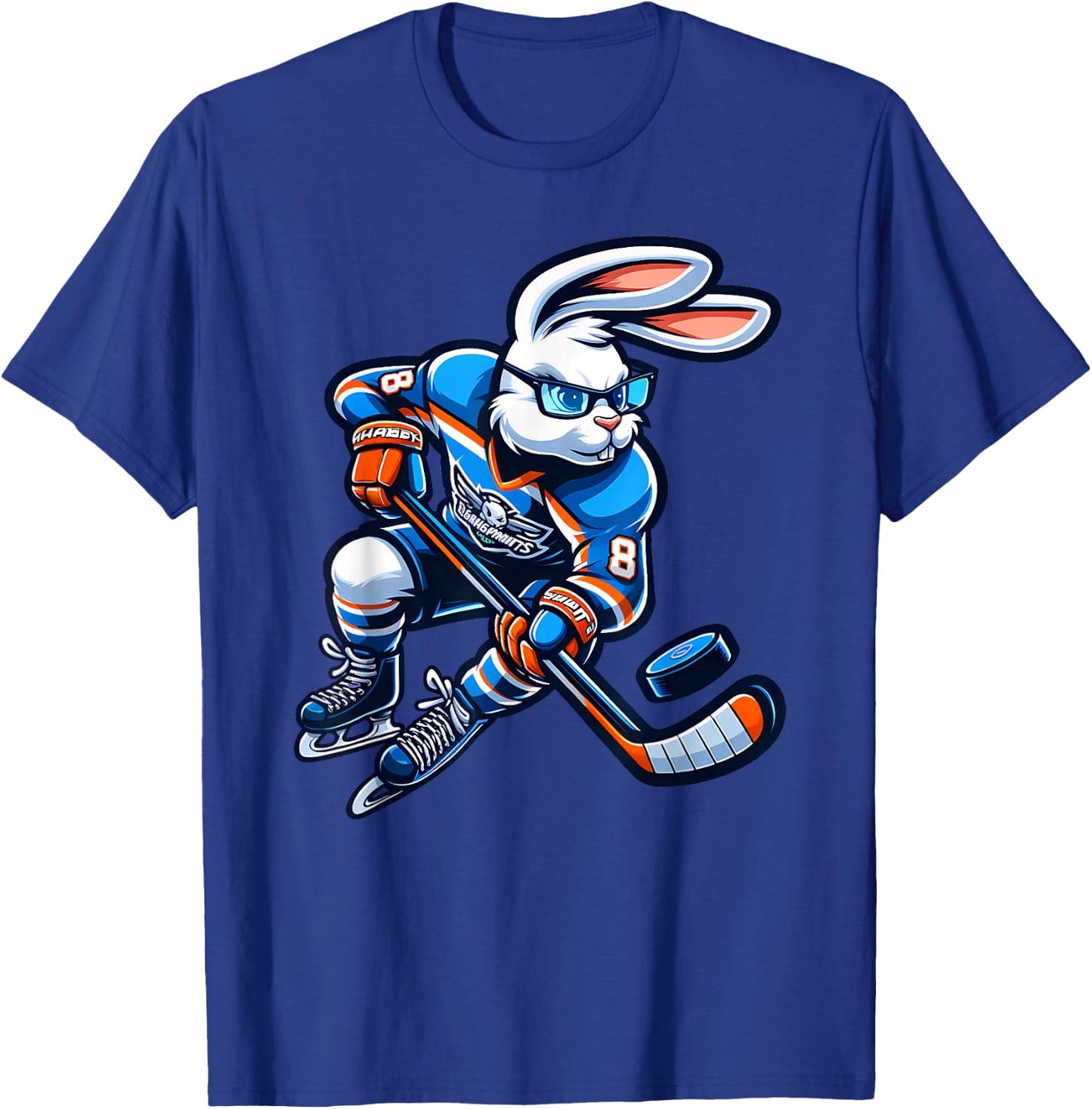 Happy Easter Bunny Hockey Rabbit Men Women Kid T-Shirt - T-Shirt | Royal
