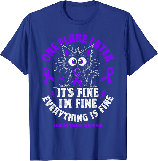 Funny Fibromyalgia Warrior Flare Day T-Shirt - T-Shirt | Royal