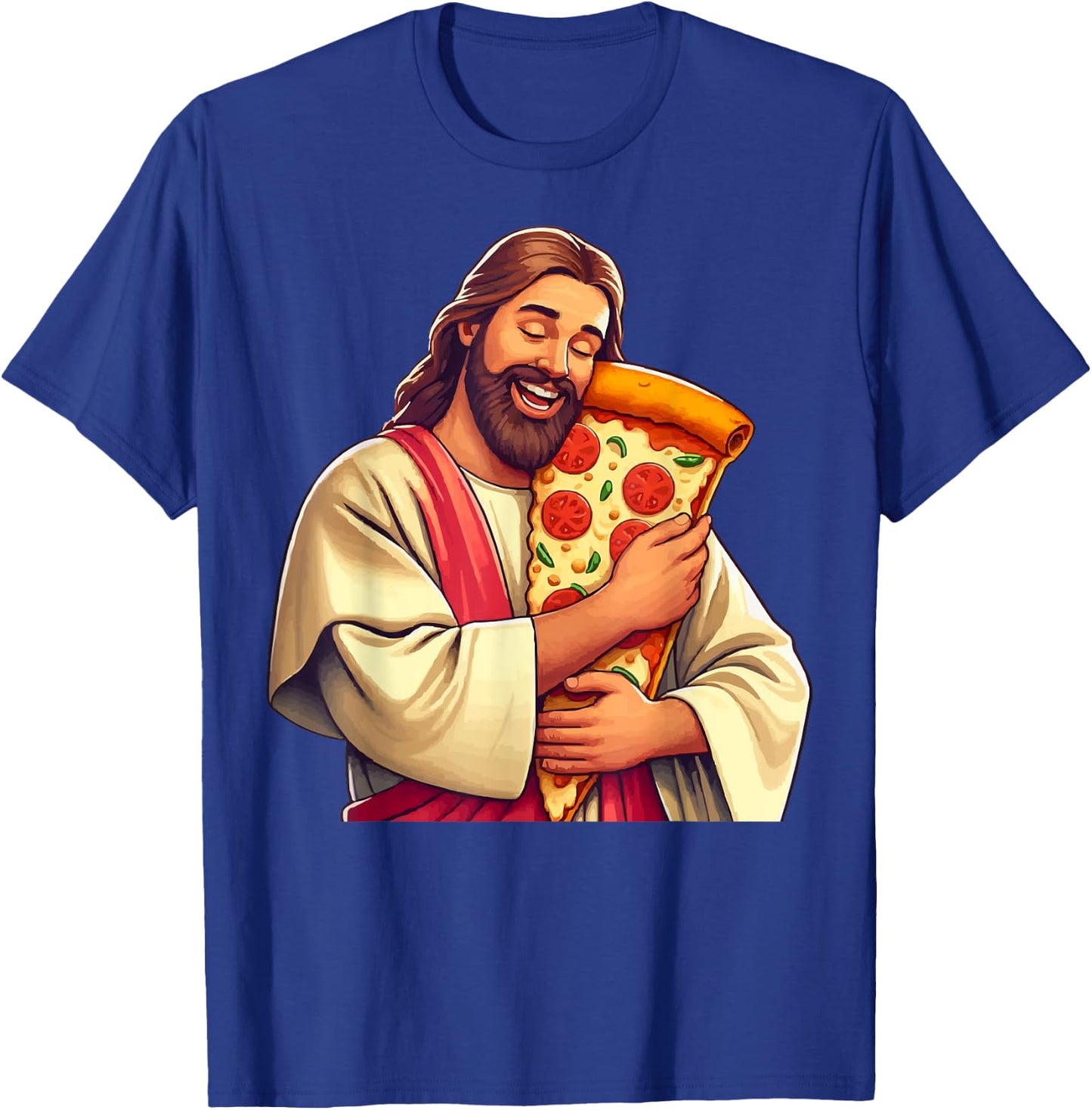 Funny Jesus Pizza Lover Christian Humor Pizza Joke T-Shirt - T-Shirt | Royal