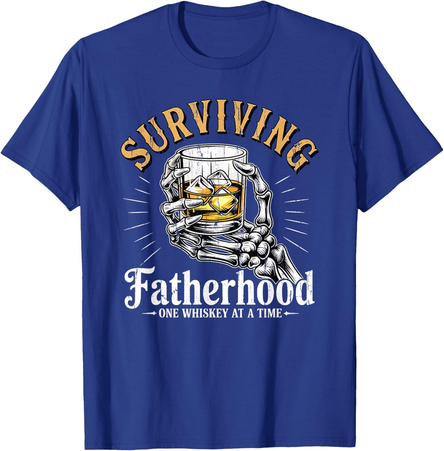 Surviving Fatherhood One Whiskey At A Time T-Shirt - T-Shirt | Royal