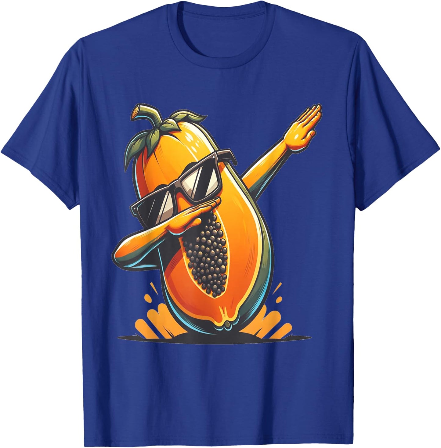 Dab Papaya Tanzende Dabbing Papaya Frucht mit Sonnenbrille T-Shirt - T-Shirt | Royal