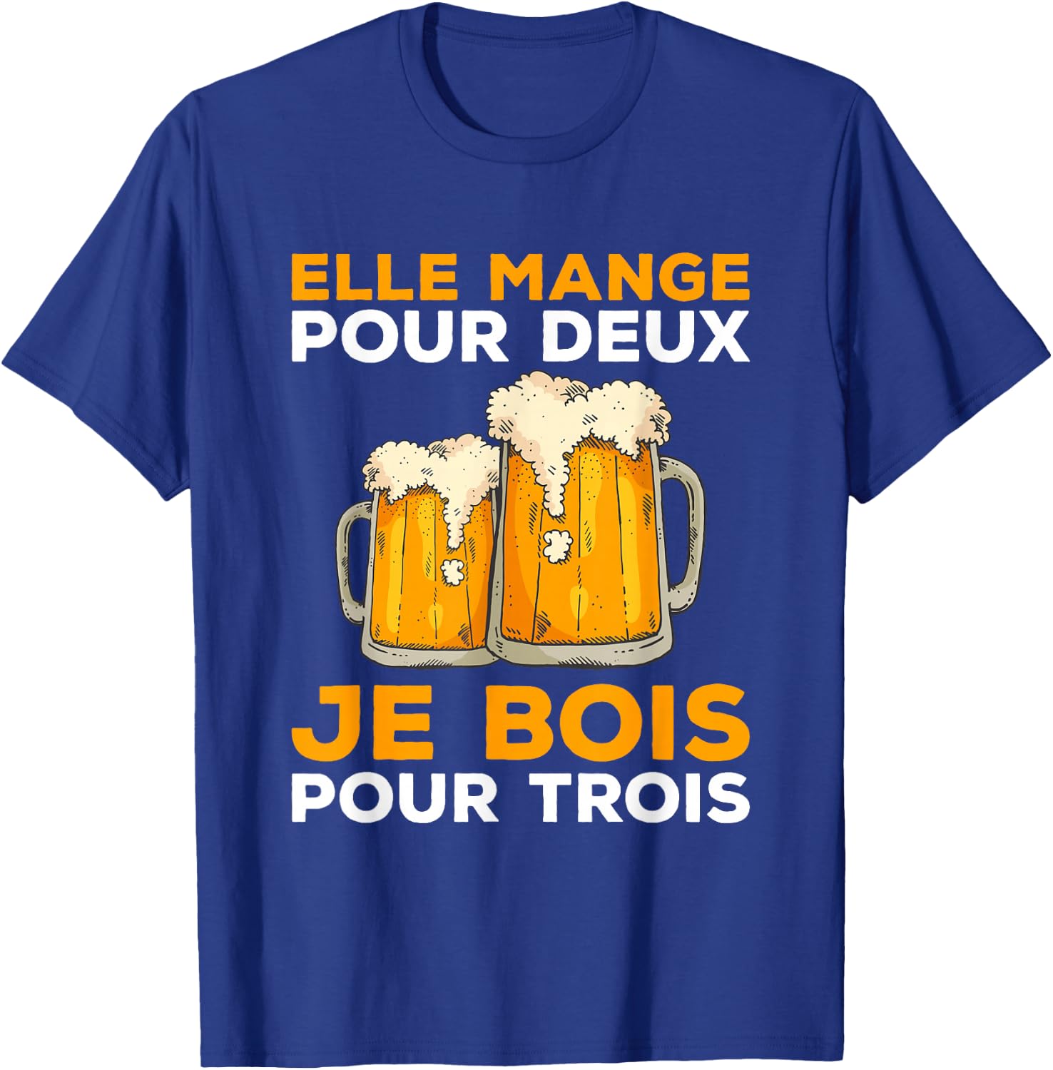 She Eats For Two I Drink For Three , Black, S T-Shirt - T-Shirt | Royal