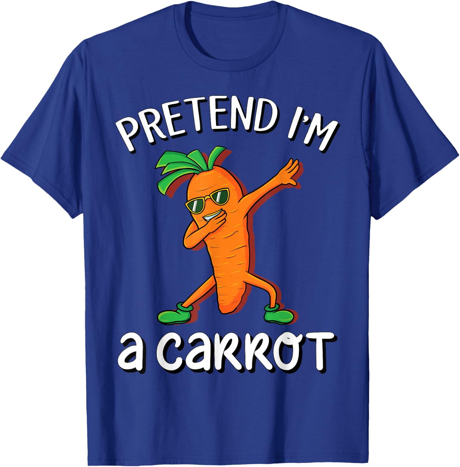 Pretend I'm A Carrot Vegan Halloween Costume Kids Gift T-Shirt - T-Shirt | Royal