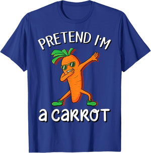 Pretend I'm A Carrot Vegan Halloween Costume Kids Gift T-Shirt - T-Shirt | Royal