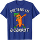 Pretend I'm A Carrot Vegan Halloween Costume Kids Gift T-Shirt - T-Shirt | Royal