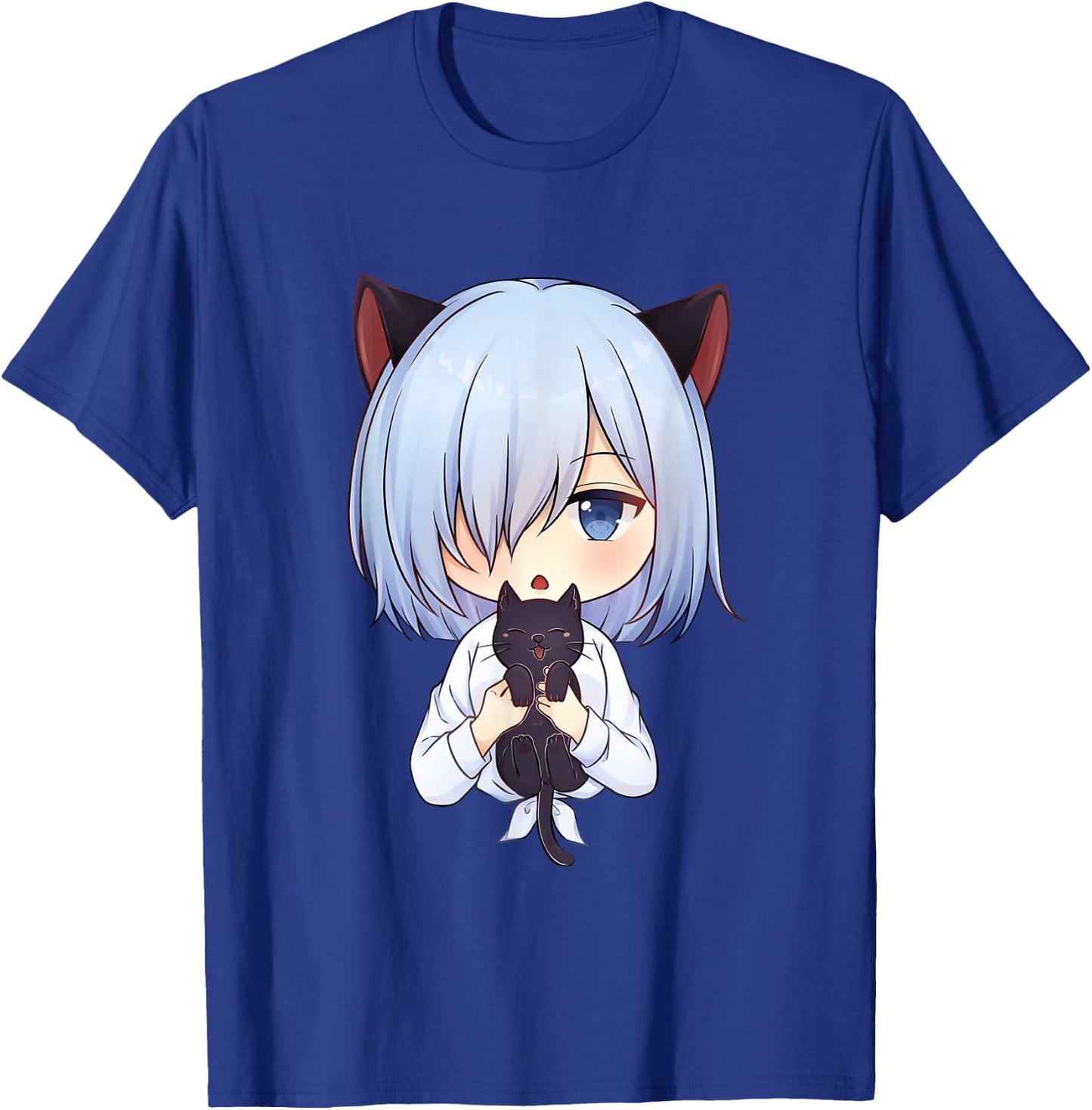 Kawaii Anime Neko Cat Girl Manga Otaku Lover , black T-Shirt - T-Shirt | Royal