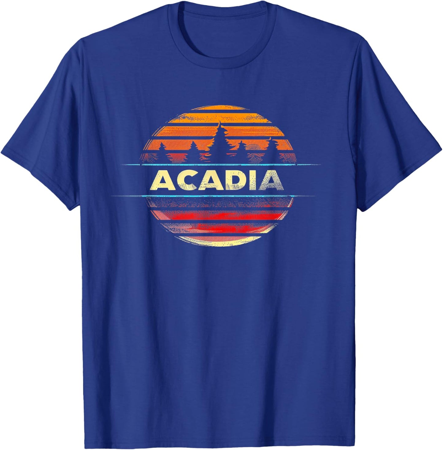 Acadia - US National Park Vintage Men Women Kids Retro T-Shirt - T-Shirt | Royal