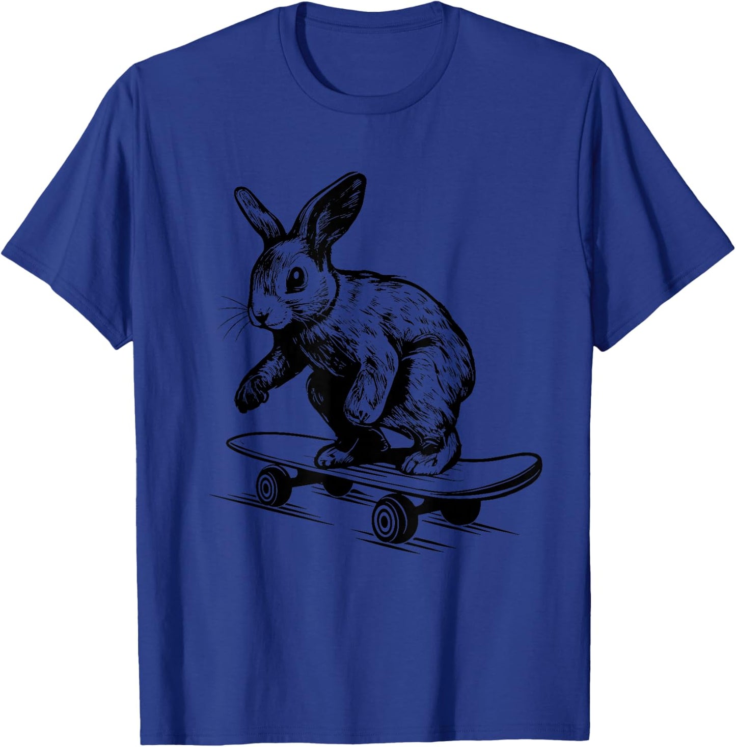 Rabbit Lover Bunny on Skateboard Easter Rabbit T-Shirt - T-Shirt | Royal