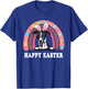 Whippet Dog Easter Bunny Eggs Hunting Boho Rainbow T-Shirt - T-Shirt | Royal