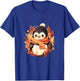 Fall Vibes Autumn Season Penguin Animal Kids Black Small T-Shirt - T-Shirt | Royal