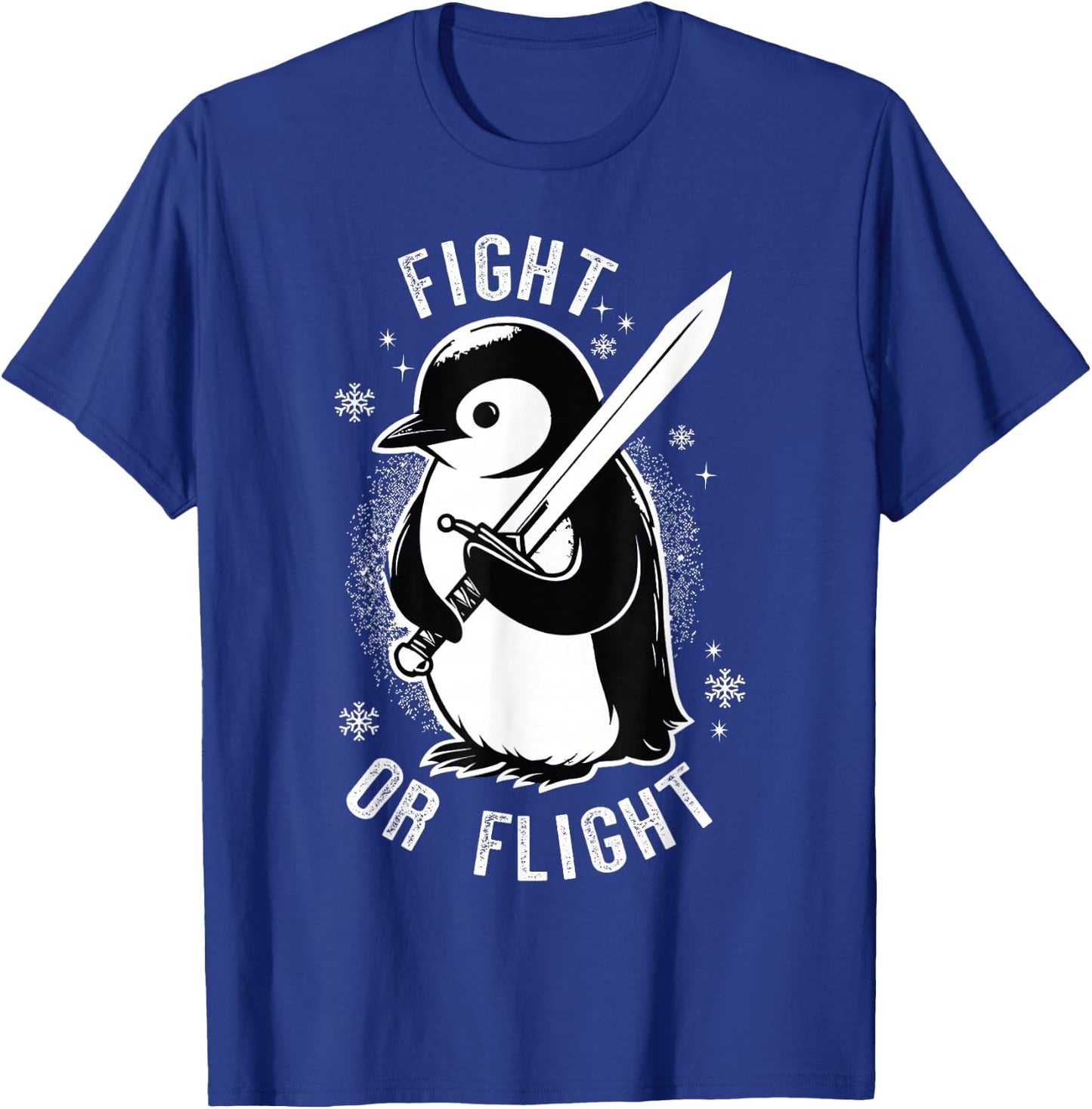 Fight or Flight Penguin T-Shirt - T-Shirt | Royal