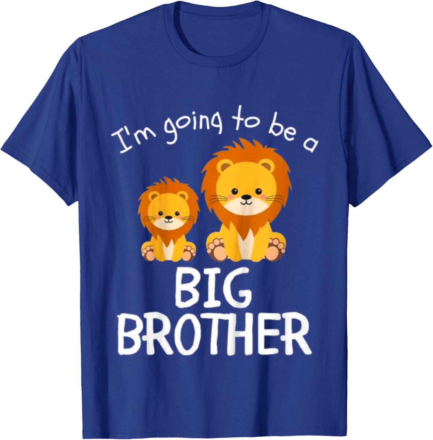 Child Promoted Big Brother 2025 Lion Toddler , Black, 2 T-Shirt - T-Shirt | Royal