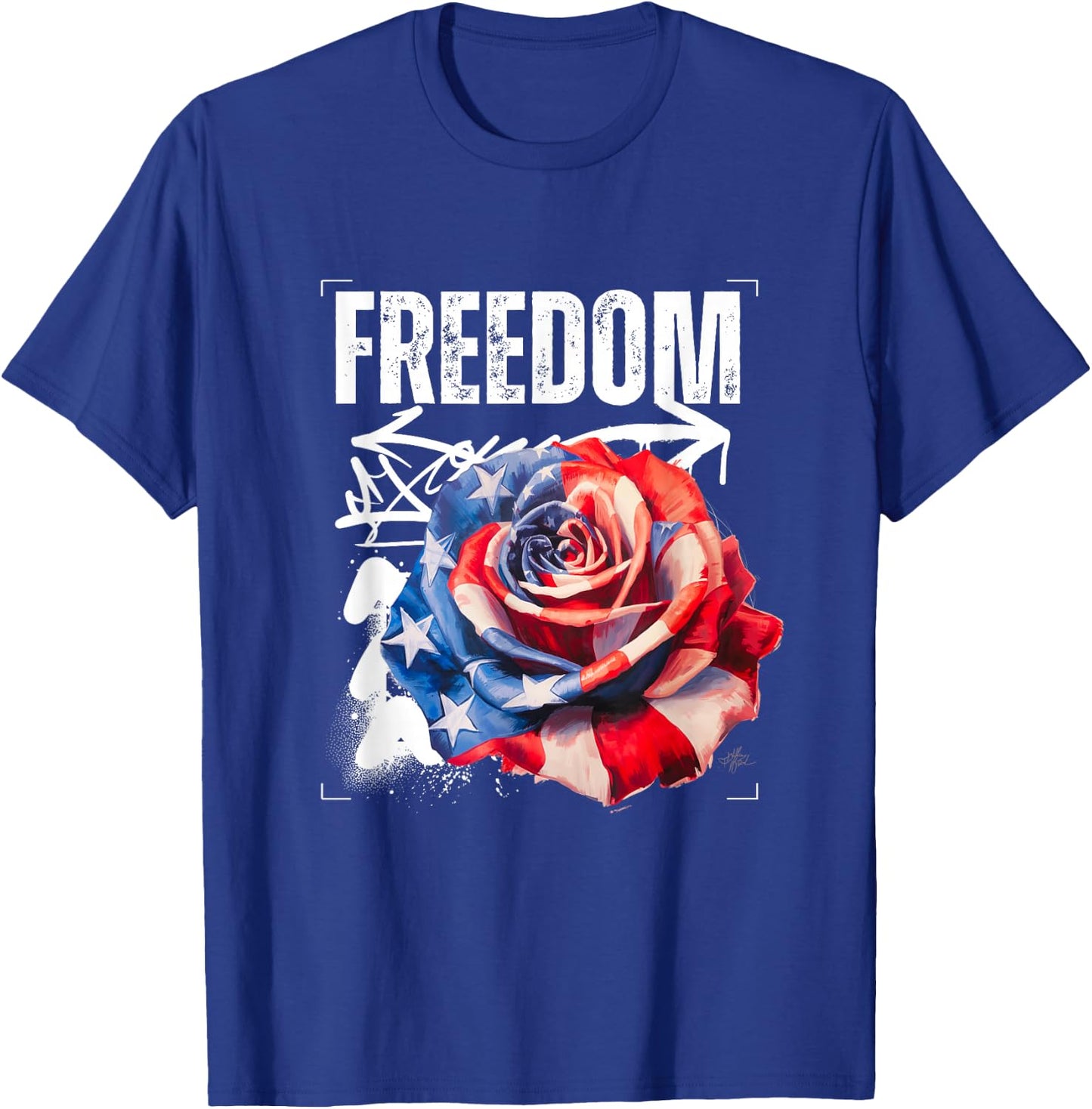 Streetwear Graphic Dark Floral Urban Aesthetic, Fashion T-Shirt - T-Shirt | Royal