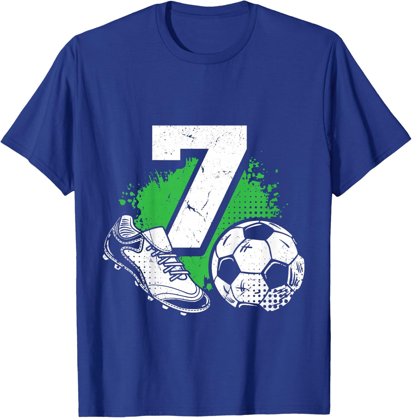 7. Geburtstag Fussball Spieler Kinder Jungs Mädchen T-Shirt - T-Shirt | Royal