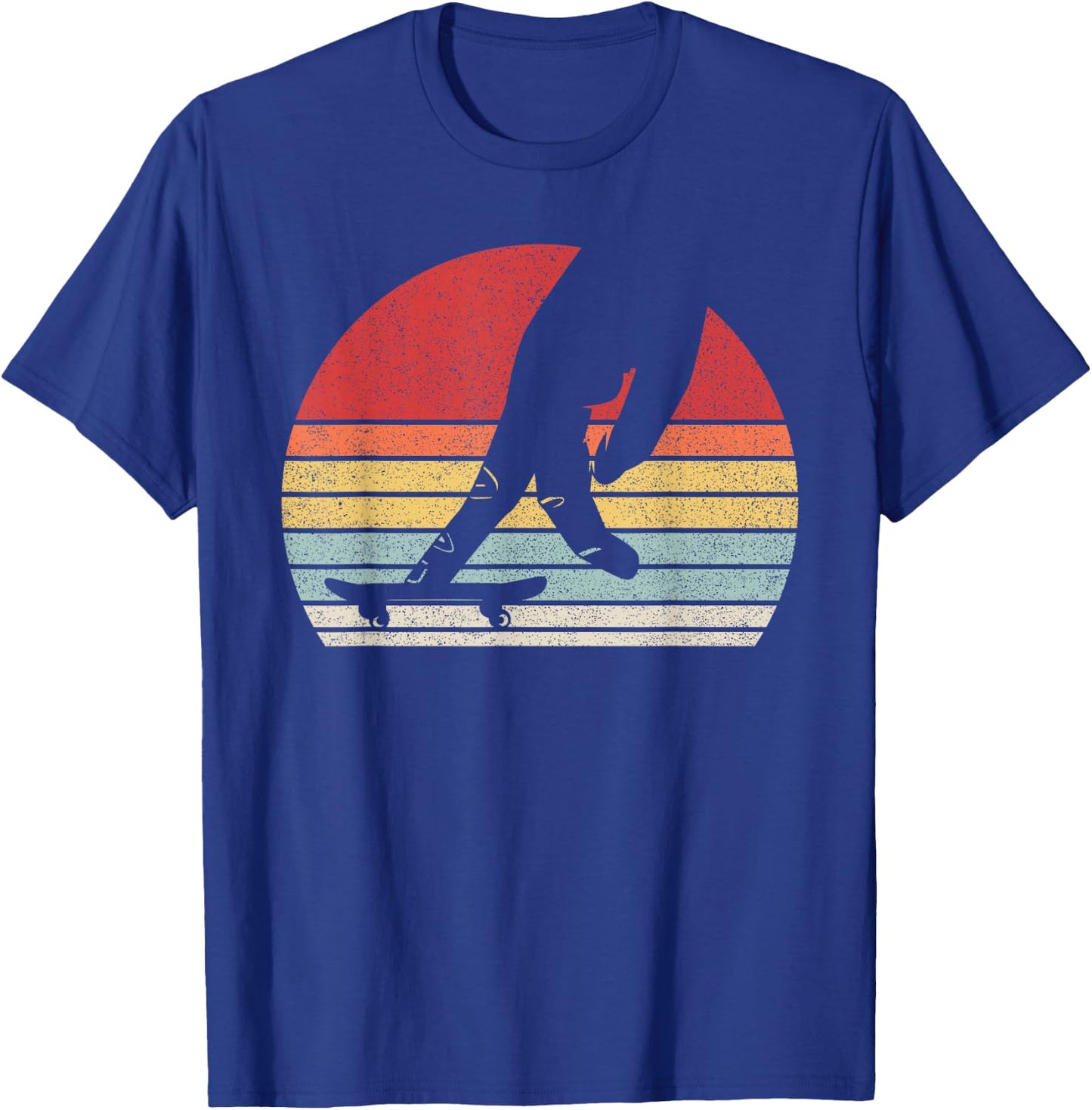 Vintage Retro Fingerboard Skateboard Skating Skate T-Shirt - T-Shirt | Royal