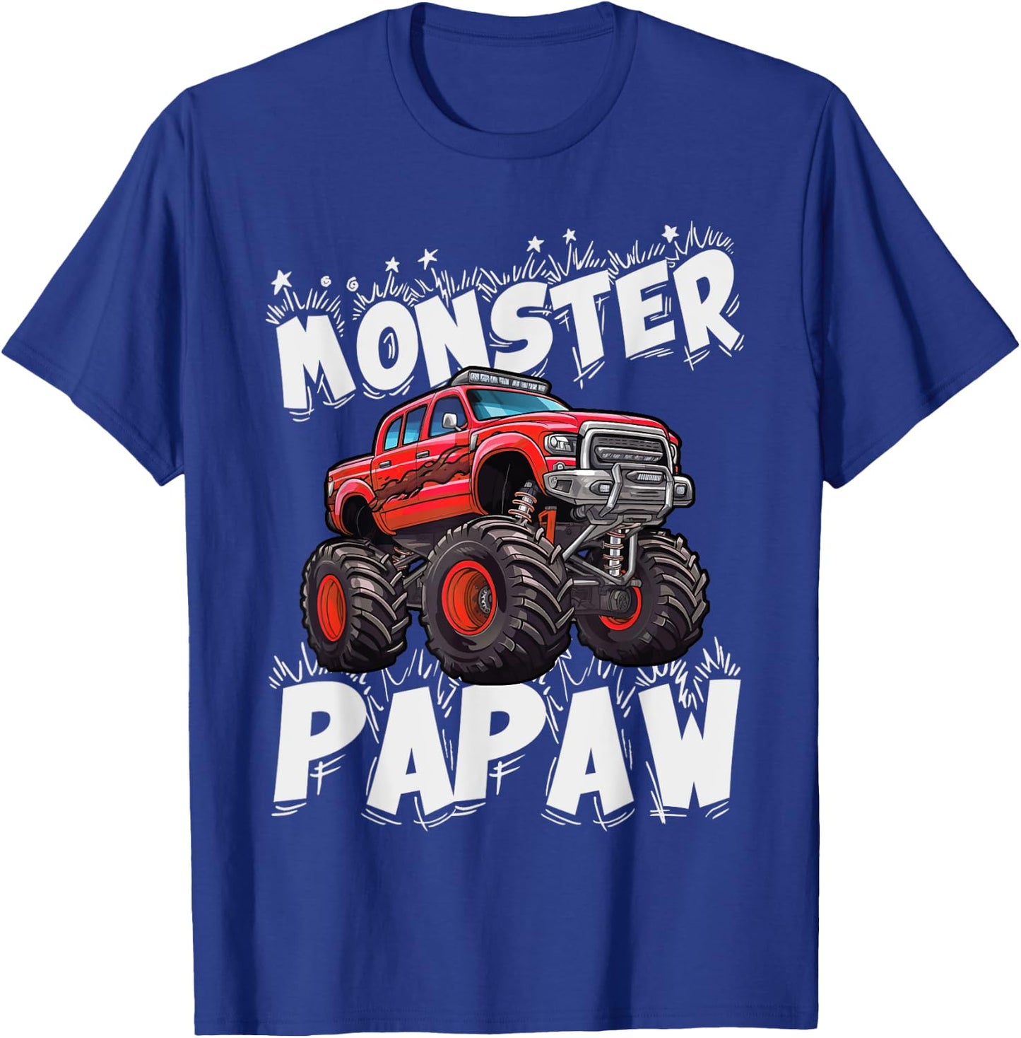 Monster Truck Papaw Family Matching Fun Monster Truck Lovers T-Shirt - T-Shirt | Royal