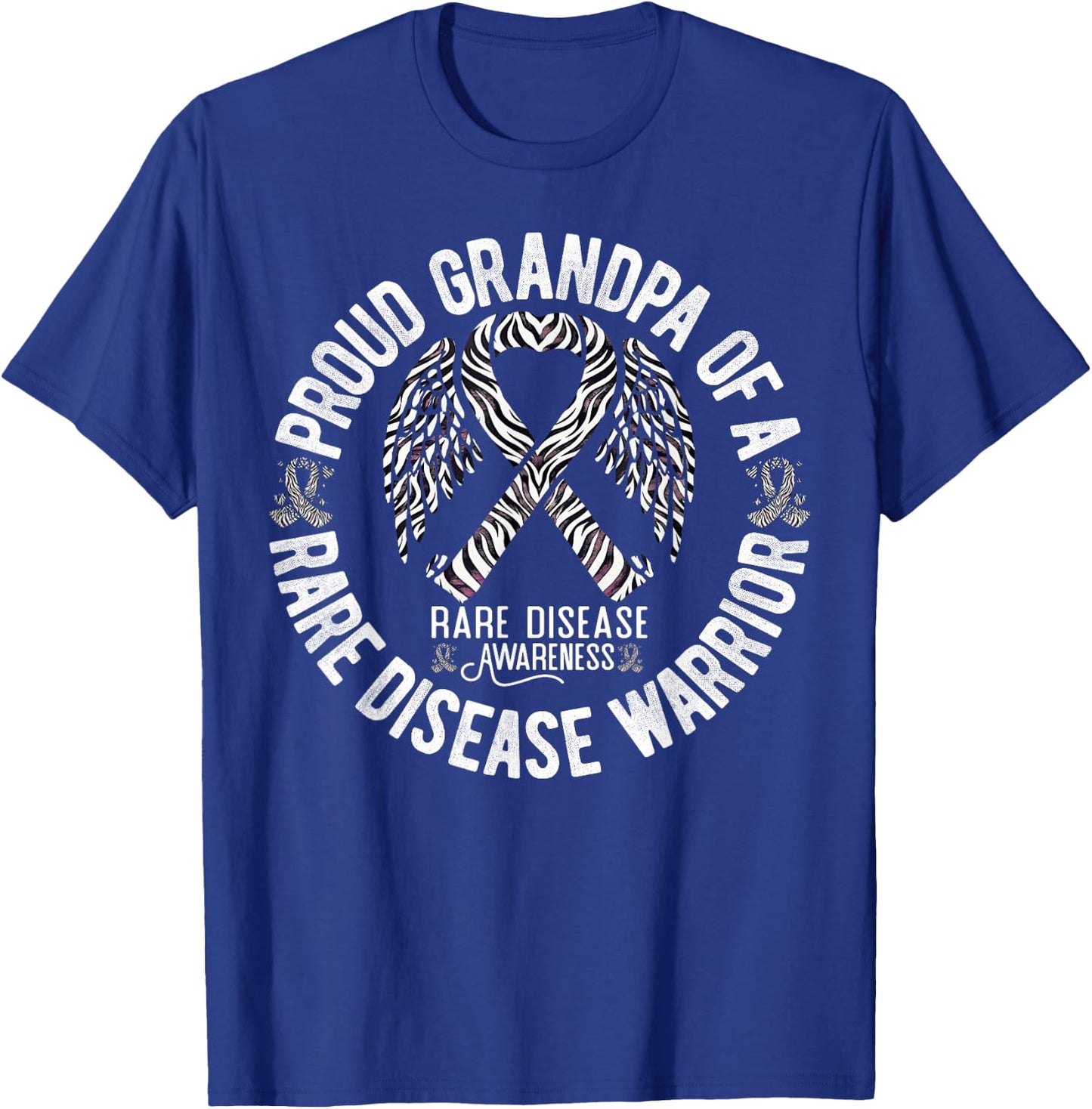 Proud Grandpa Of A Rare Disease Warrior Rare Disease T-Shirt - T-Shirt | Royal