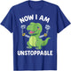 Now I Am Unstoppable T-Rex Boys Funny Dinosaur Graphic Dino T-Shirt - T-Shirt | Royal