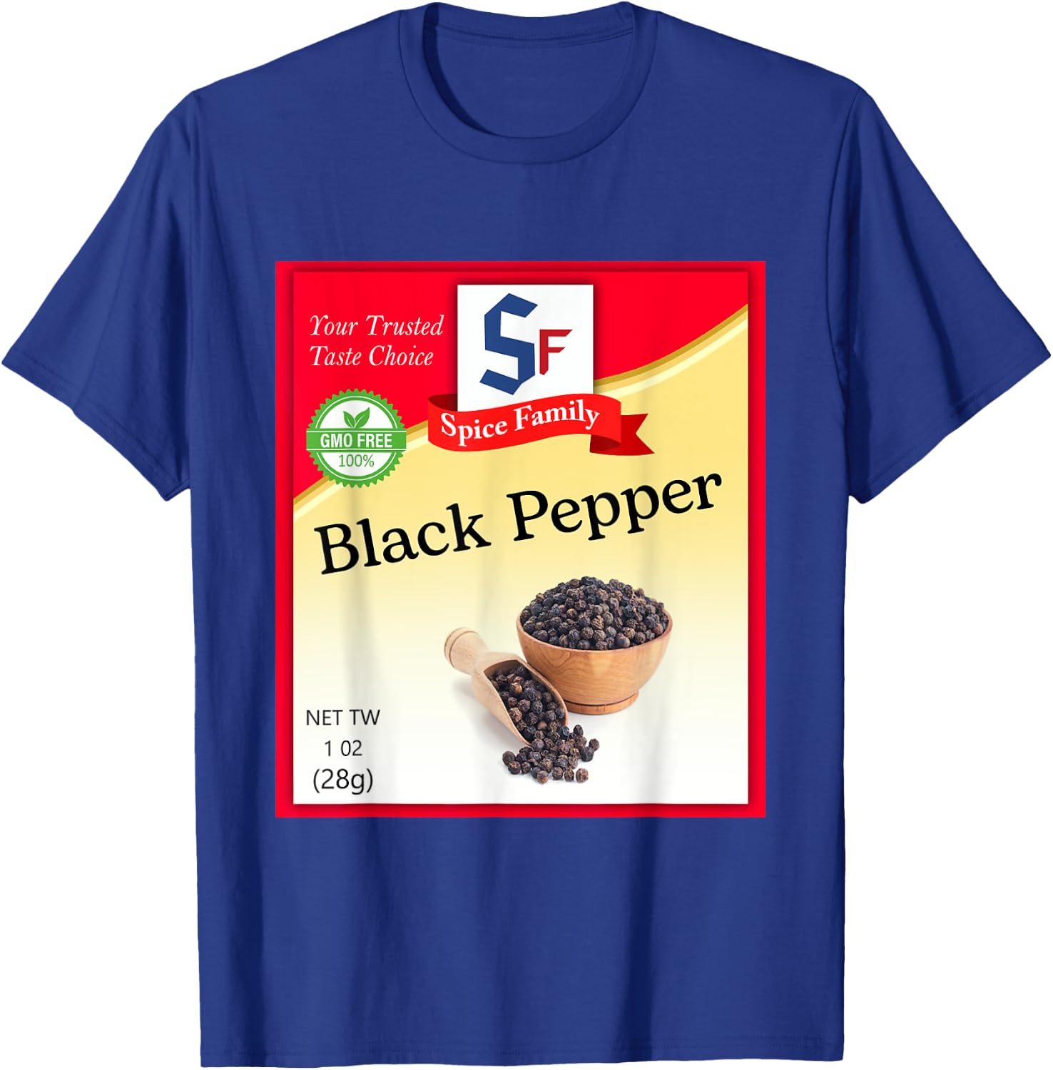 Black Pepper Condiment Costume Holiday Spice Group Costumes T-Shirt - T-Shirt | Royal