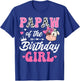Papaw Of The Birthday Girl Farm Cow 1St Birthday Girl T-Shirt - T-Shirt | Royal
